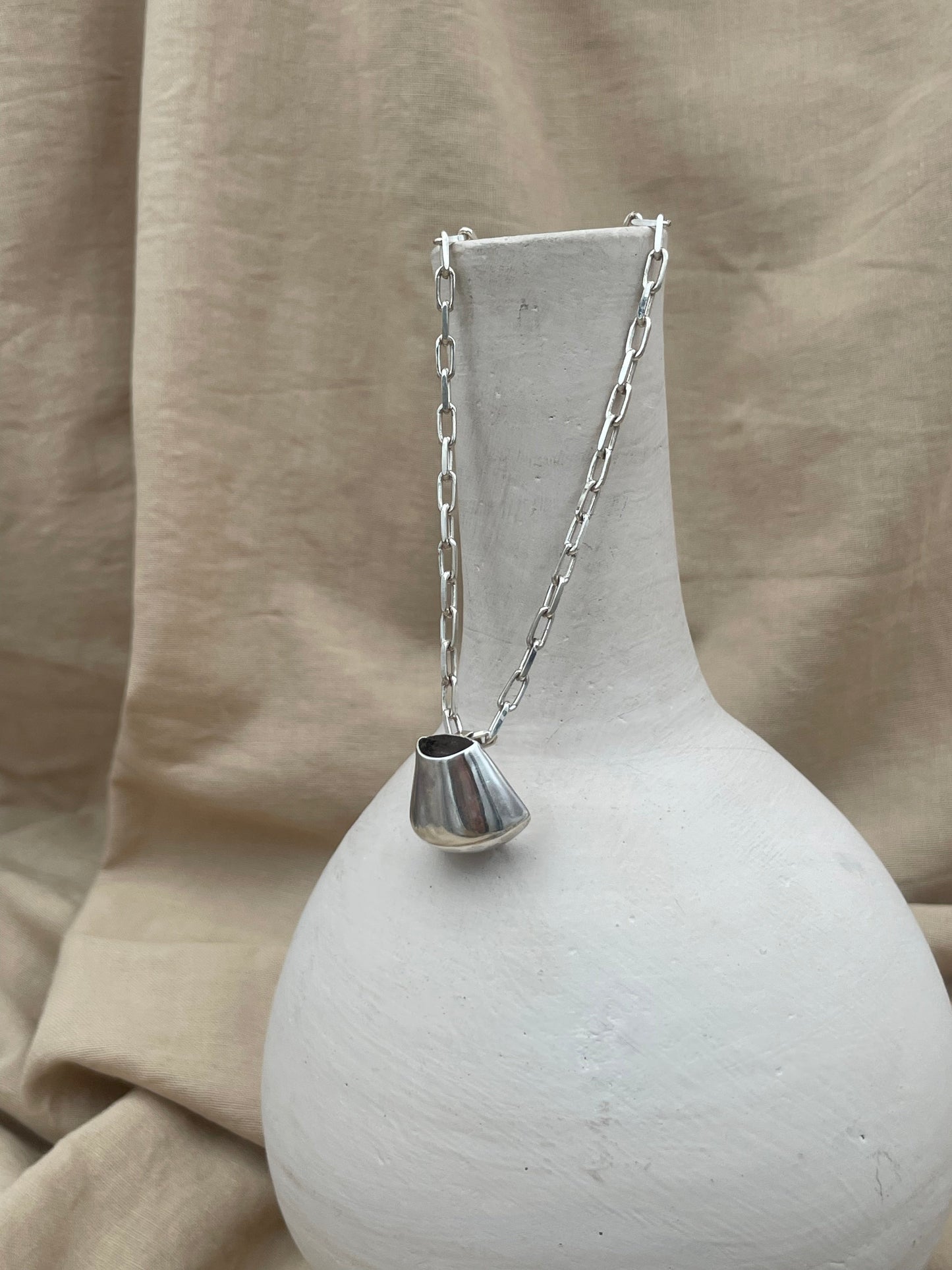 Half Round Bubble Form Necklace