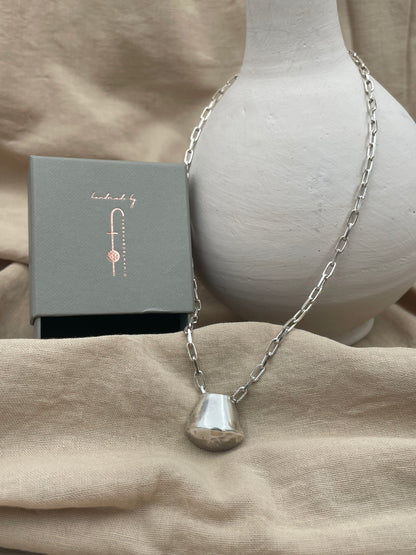 Half Round Bubble Form Necklace